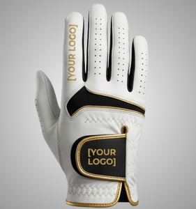 Guante de Golf Personalizable para Mano Izquierda, Cuero Genuino, Antideslizante, Cierre de Velcro, Unisex, Logotipo Impreso en Foil, con Paquete Premium - Product Image 1
