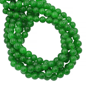 Cuentas de Jade Verde Natural de 10 a 12 mm, Forma Redonda Lisa, Hilo de Piedras Preciosas de 13 Pulgadas para la Fabricación de Joyas - Product Image 2