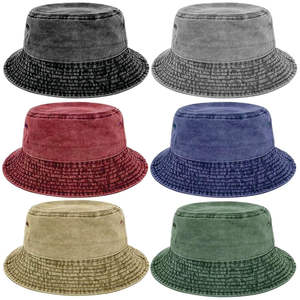 Sombrero de Pescador de Algodón Bordado Unisex con Estampado de Moda Personalizado de Alta Calidad con una Línea de Color en Contraste en el Borde - Product Image 3