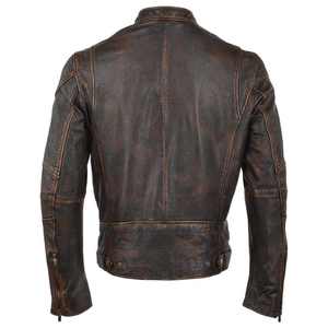 Chaqueta de cuero de motorista de mejor diseño para hombre, ropa informal personalizada, chaqueta de cuero de oveja de invierno - Product Image 3