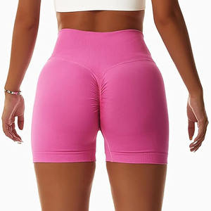 2024 pantalones cortos de gimnasio para mujer, pantalones cortos de motorista de cintura alta con diseño cruzado en V, ropa de Yoga transpirable, efecto de levantamiento de glúteos - Product Image 6