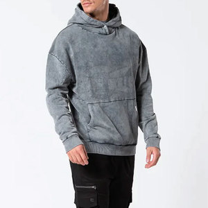 Sweat à capuche léger et respirant pour homme, style streetwear, délavé à l'acide, idéal pour l'hiver - Product Image 2