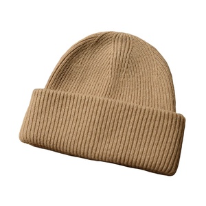 Gorro redondo de punto con bridas de Color sólido para hombres y mujeres de alta calidad, gorro de punto cálido, gorros de punto de invierno - Product Image 3