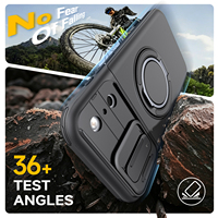 Pour Honor 600 Smart/600 Pro/600/Play 80/X6d/600/10A 360 °   Étui de téléphone portable avec support de carte rotatif, magnétique, antichoc et cache-caméra coulissant