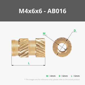 Tuerca de Inserción Térmica Roscada Redonda de Latón, Insertos Roscados de Calidad Premium - Product Image 6