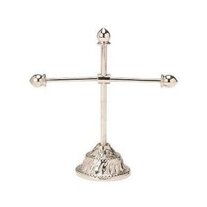 Présentoir élégant de bijoux en forme de boucle de triangle en métal de laiton de base noire meilleure qualité dessus de table décoratif - Product Image 4