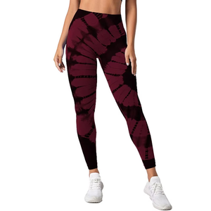 Ensembles de yoga sans couture pour femmes Ensemble de vêtements de gymnastique tie dye Leggings taille haute d'entraînement Leggings de sport dye pour femmes - Product Image 2