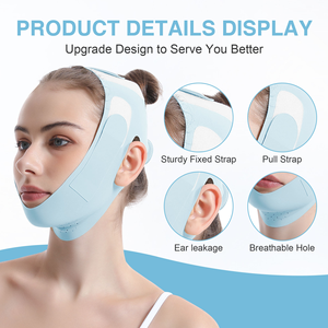 Portatile V-Line riutilizzabile doppio mento cintura di sollevamento casa cura del viso maschera dimagrante bendaggio <span class=keywords><strong>per</strong></span> la cura personale della bellezza del sonno PC - Product Image 3
