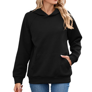 Sweats à capuche personnalisés respirants en polyester pour femmes Grande taille Boxy Wash Sweat-shirt à capuche long pour femmes en vrac - Product Image 6