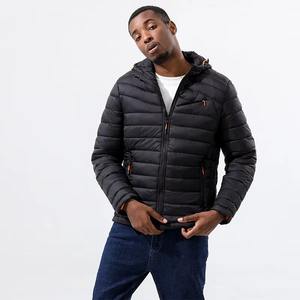 Manteau d'hiver matelassé coupe-vent à capuche bicolore avec poche poitrine et rembourrage isolé Fabricant sur mesure OEM - Product Image 5