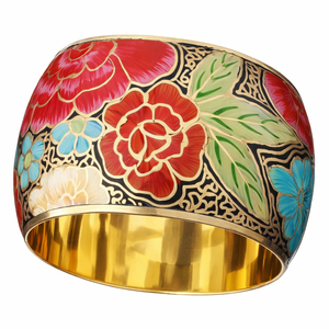 Bracelets de manchette tendance multicolores faits à la main, motif rayé fantaisie, élégant - Product Image 1