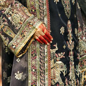 ปากีสถานชุดเดรสแฟนซีสำหรับผู้หญิงชุดเดรสสำหรับงานแต่งงานและงานปาร์ตี้สไตล์ดั้งเดิม - Product Image 6