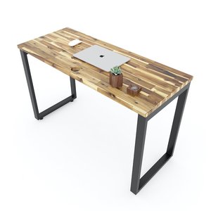 120x50cm Acacia Wood <b>Desk</b> with Iron Legs Rectangular System HBWD042 Stylish <b>Computer</b> <b>Desk</b> - Product Image 1