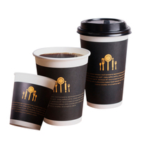 Gobelets en papier kraft écologiques personnalisables avec logo, 6oz, 8oz, 12oz, double paroi, réutilisables, durables, pour thé au lait chaud