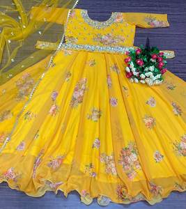 Nouveau filet fantaisie Dupatta avec ceinture Georgette et impression numérique pour vêtements de fête pour vêtements indiens et pakistanais - Product Image 6