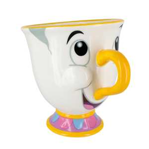 Juego de Tazas de Porcelana La Bella y la Bestia, Diseño Disney Hecho a Mano, Chip Tassilo con Cuchara, Apto para Lavavajillas, Tazas Sublimables para Regalos - Product Image 1