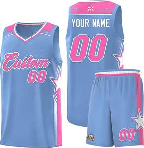 Uniforme de baloncesto personalizado, equipo impreso personalizado y número, conjunto superior de baloncesto y pantalones cortos para hombres/industria deportiva juvenil - Product Image 2