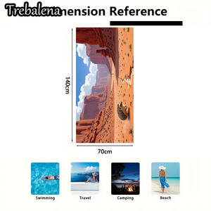 Telo Mare Ultra Morbido 30x60 Pollici con Design Personalizzato Desert Adventure Hedgehog Canyon, Stile Semplice per l'Estate - Product Image 3
