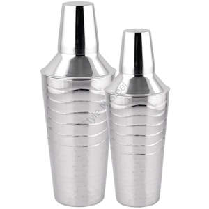 Ensemble de 4 barres en acier inoxydable avec refroidisseur à double éclairage Articles de bar à vin Design classique Cadeau à usage domestique Accessoire en métal durable - Product Image 2