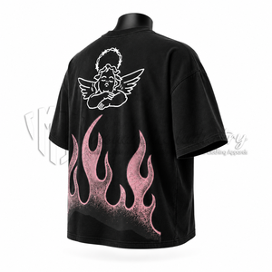 Camiseta Personalizada con Estampado Urbano, Camiseta Gráfica de Algodón Oversize, Fabricante de Ropa OEM ODM - Product Image 4