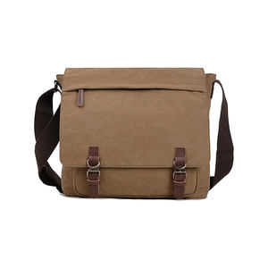 Sac messager en toile Crazy Horse de haute qualité pour femmes avec fermeture éclair, durable et portable, design personnalisé - Product Image 2