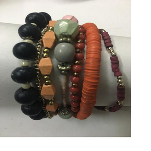 Petits bracelets ronds en forme de graine avec plusieurs couches de perles en os et perles de verre pour les créateurs de bijoux - Product Image 5