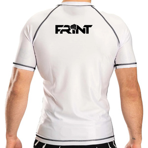 Custom OEM Men Short Sleeve Rashguard <b>Compression</b> <b>Shirt</b> Plain <b>Black</b> Quick Dry Activewear - Product Image 4