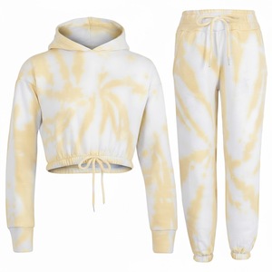 Conjunto Deportivo de Dos Piezas para Mujer, Sudadera Ligera de Forro Polar con Lavado Ácido, Pantalones Jogger, Estilo Oversize, Ropa Deportiva de Invierno, Streetwear, Fabricación OEM - Product Image 4