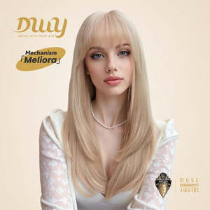 Meliora DWY 22-Inch MiraScalp Short-Length Straight <b>Blonde</b> <b>Wig</b> for Women 10 Inches Stretched Length Transparent Synthetic Fiber - Product Image 2