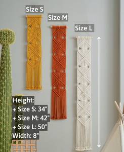 Tenture murale en jute tissée à la main de qualité supérieure, tons terreux pour une décoration naturelle et écologique - Product Image 2