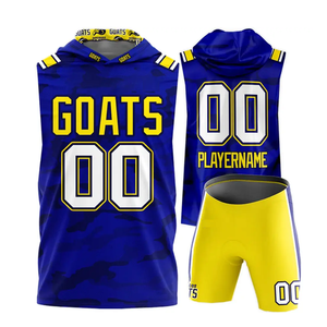 Conjuntos de uniformes de fútbol americano con capucha 7v7 sublimados impresos personalizados para equipos deportivos, transpirables de secado rápido - Product Image 2