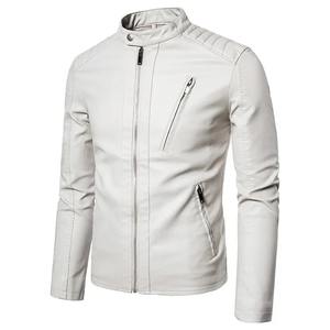 Veste de motard pour homme Legacy Black en cuir véritable avec doublure en viscose matelassée et poches, col montant, fermeture éclair en toile pour homme - Product Image 5