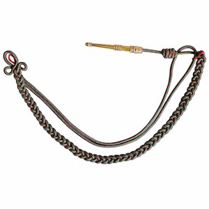 Correa para la Barbilla Azul Oscuro y Plateada, Puntas de la Correa en Color Dorado y Plateado, Accesorio Dorado Mylar Air Navy, Cuerda Trenzada - Product Image 6