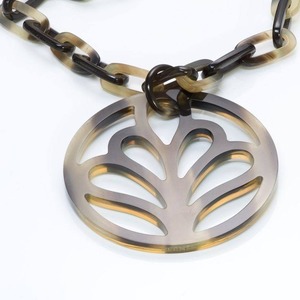 Collar de cuerno de búfalo de agua de estilo náutico hecho a mano para mujer, talla de ágata pulida, tamaño personalizado, joyería de gran oferta - Product Image 1