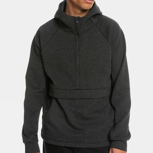 Chaqueta de esquí de media cremallera de poliéster 100% de alta calidad para hombre, abrigo de invierno con capucha transpirable impermeable para snowboard, patrón sólido - Product Image 1