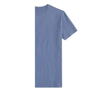 เสื้อยืดคอกลมแขนสั้นผู้ชายไซส์ใหญ่ คุณภาพสูง ปรับแต่งโลโก้ได้ ระบายอากาศดี สีฟ้าอ่อน 220gsm ผ้าออร์แกนิค 100% - Product Image 3