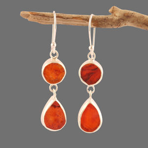 Pendientes colgantes de Plata de Ley 925, joyería auténtica de cornalina, piedra de nacimiento de Julio, peso ligero, para fiesta - Product Image 3