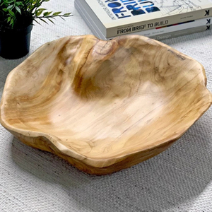 Bois naturel fini taille personnalisée bol à salade décoratif de table bol à fruits pièce maîtresse bol à fruits en bois à prix acceptable déco - Product Image 3
