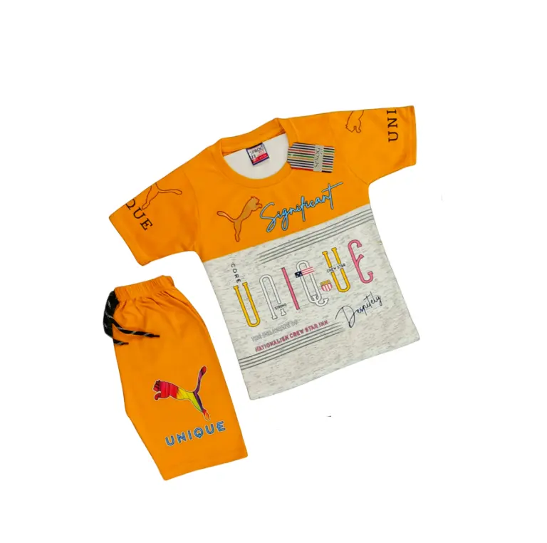 Top on Demand più recente Design abbigliamento per bambini Set T-shirt e pantaloni per uso quotidiano da esportatore indiano