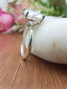 Women's 1ct round Cut VVS Lab Grown Diamond Engagement Wedding Ring 14k/18k Gold Classic Style GIA IGI Certified <b>for</b> Parties - Product Image 6