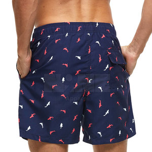 Shorts de plage personnalisés OEM, taille mi-haute, style décontracté, motif uni, séchage rapide, polyester, prix raisonnable pour le dernier streetwear - Product Image 3