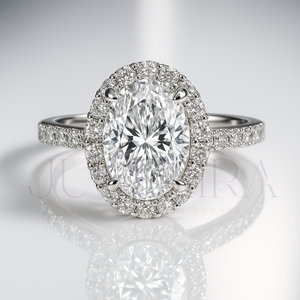 Bague en diamant ovale de qualité export, idéale pour le quotidien, le bureau et un style élégant. Prix compétitif. - Product Image 3