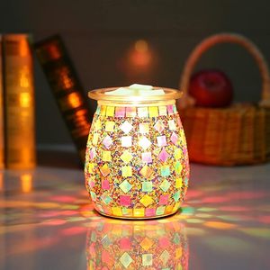 เตาขี้ผึ้งทำจากโมเสคแก้วหรูหราสำหรับตกแต่งห้องนั่งเล่นเตาน้ำมันโมเสคแบบตุรกีทำด้วยมือสำหรับน้ำมันหอมระเหยและผ่อนคลาย - Product Image 2