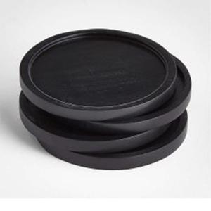 Posavasos de Madera de Acacia Rectangulares Hechos a Mano con Diseño de Huellas Grabadas, para Hogar, Hotel, Restaurante, Regalos Perfectos, Alfombrillas y Protectores - Product Image 3