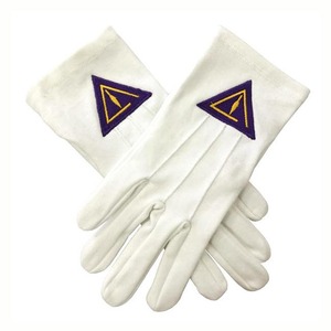 Mitaines en coton maçonniques respirantes, maître maçon, franc-maçon, impression de logo personnalisée, gants brodés de ski - Product Image 4