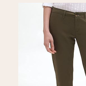 Verde Oliva 2024 nueva tendencia color y tamaño personalizado mujeres Golf chino pantalones secado rápido transpirable Casual Chino Slim Fit traje pantalón - Product Image 2