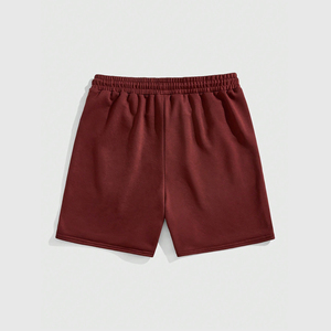 Hommes à la mode Street Wear 100% coton polaire respirant Shorts strass acide lavage détresse soleil délavé décontracté cordon solide - Product Image 2