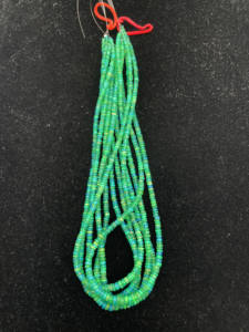 Cuentas de piedras preciosas de ópalo verde natural para la fabricación de joyas 16 pulgadas 3,50-5 MM 33 CT cuentas de ópalo etíope hilo pulido suave - Product Image 2