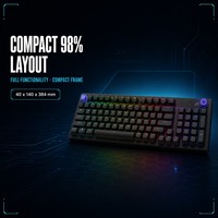 Clavier de jeu G316 X 98 mécanique compact, 98 % filaire, programmable, hot-swap, USB-A/USB-C, rétroéclairage RGB, inclinaison réglable, volume réglable