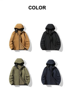 แจ็กเก็ตเดินป่ากลางแจ้งพร้อมฮู้ดกันลมกันน้ำและปิดซิป - Product Image 5